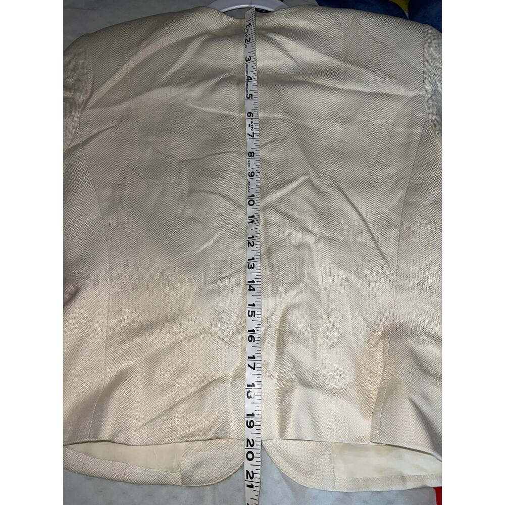 075 Vintage Christian Dior The Suit Ivory Wool Jacket USA Made Women’s 6 - Picture 6 of 10